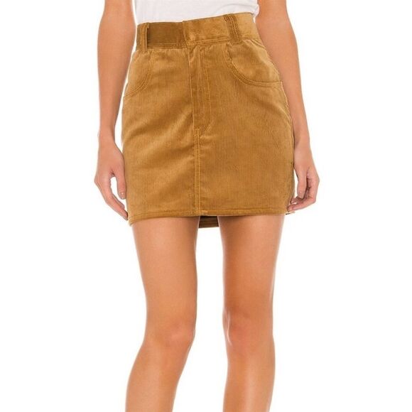 RE/DONE 90s Western Corduroy Skirt inCamel - Size 27" - Picture 1 of 10